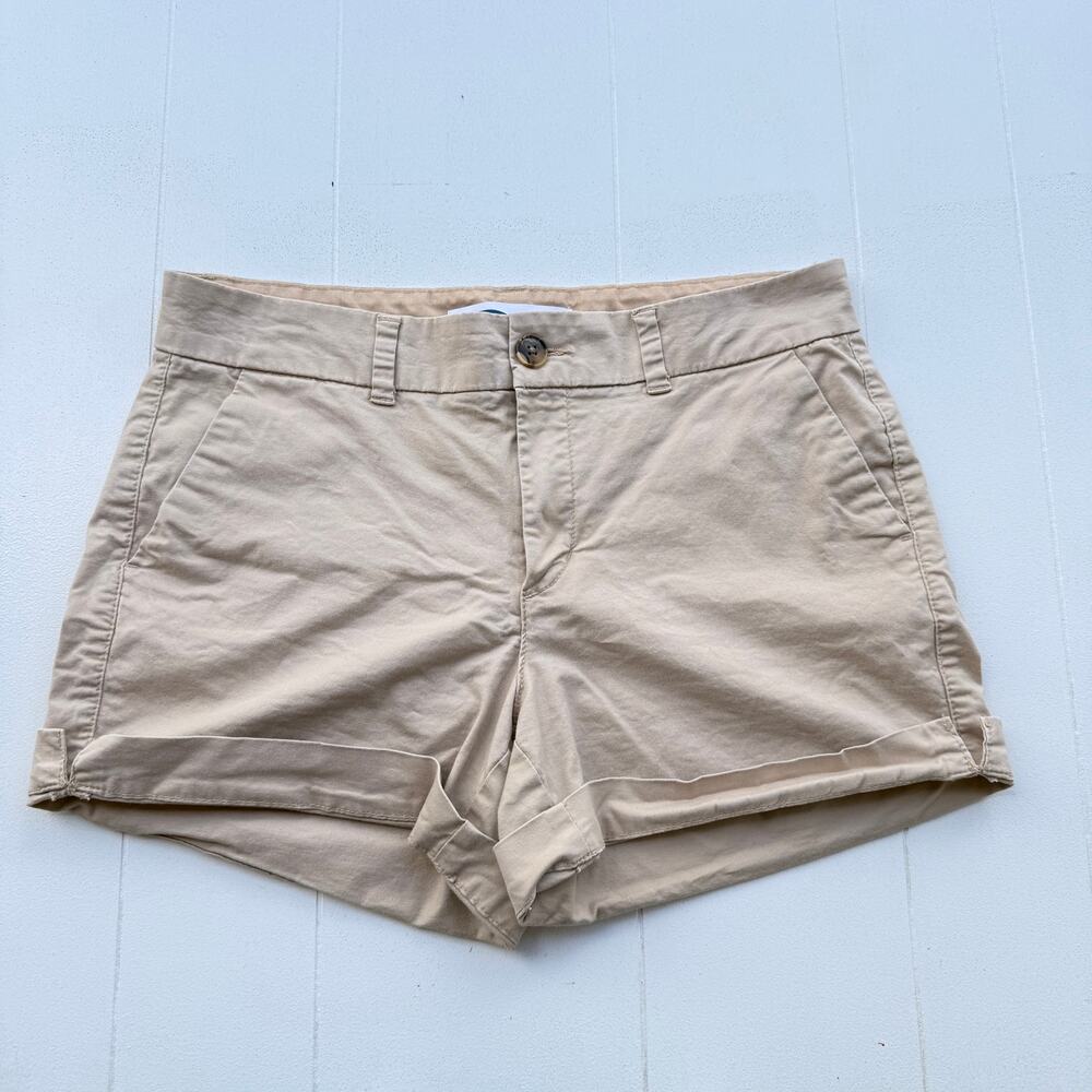 Old Navy Everyday Shorts Women’s Size 4 Beige Khaki Mid Rise Chino